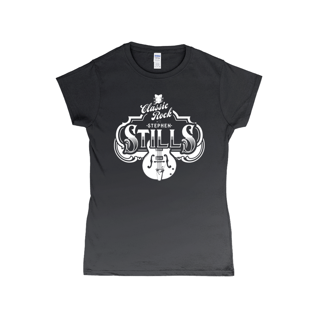 Classic Rock Guitar Logo Ladies T-Shirt